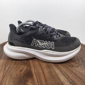 Hoka One One Mach 6 Womens Black And White Size 6.5 Running Shoes 1147810 BWHT
